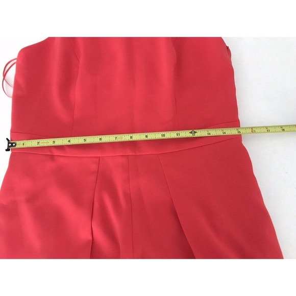 Jay Godfrey | Oahu Shore Halter Romper Jumpsuit Size 10 Red Open Back - Picture 10 of 11